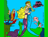 Dibujo Barbie sirena y la reina sirena pintado por anap14