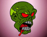 Dibujo Cabeza de zombi pintado por faricho