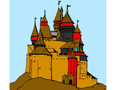 Dibujo Castillo medieval pintado por legorain