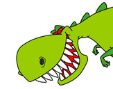 Dibujo Dinosaurio de dientes afilados pintado por alejus3
