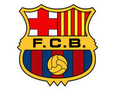 Dibujo Escudo del F.C. Barcelona pintado por Halajan