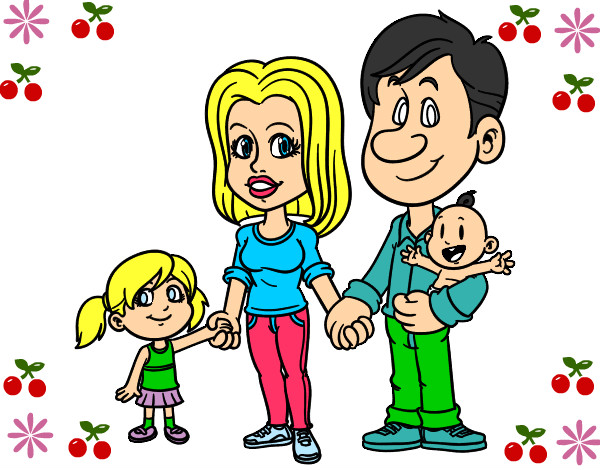Dibujo Familia feliz pintado por jade2002