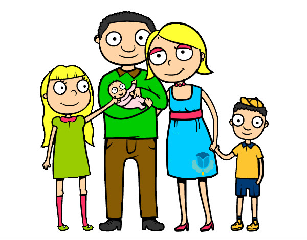 Dibujo Familia unida pintado por jade2002