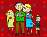 Dibujo Familia unida pintado por jade2002