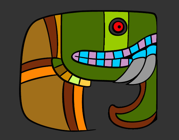 Dibujo Jeroglífico maya pintado por YOYO59