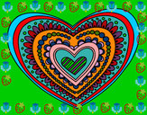 Dibujo Mandala corazón pintado por jade2002