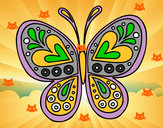 Dibujo Mandala mariposa pintado por andrea203