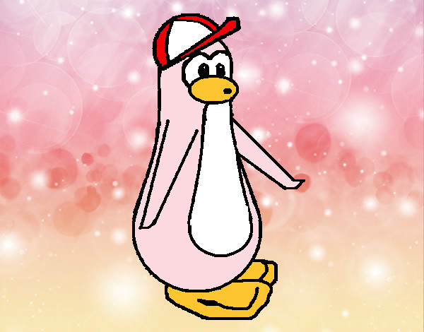 Dibujo Pingüino con gorra pintado por Sofi8
