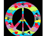 Dibujo Símbolo de la paz pintado por Miriambtr