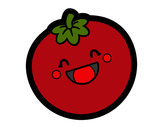 Dibujo Tomate sonriente pintado por Natachi