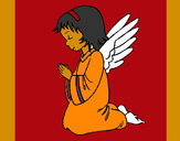 Dibujo Ángel orando pintado por krizz