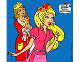 Dibujo Barbie con una corona de princesa pintado por johana12