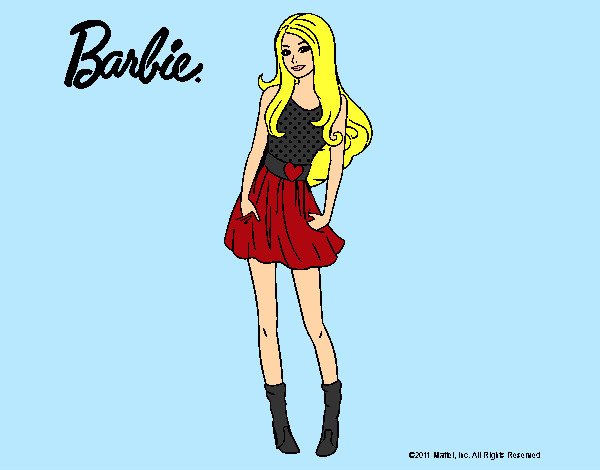 Dibujo Barbie veraniega pintado por crisgonzas