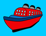 Dibujo Barco transatlántico pintado por amalia