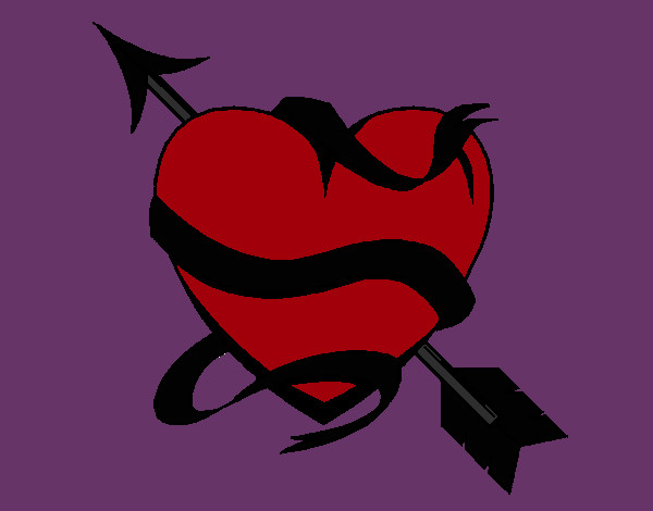 Dibujo Corazón con flecha III pintado por andrea203