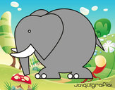 Dibujo Elefante grande pintado por hielito