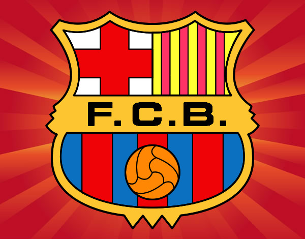 Dibujo Escudo del F.C. Barcelona pintado por oscarcifue
