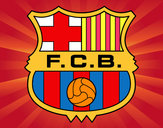 Dibujo Escudo del F.C. Barcelona pintado por oscarcifue