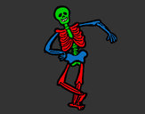 Dibujo Esqueleto contento pintado por adricasa