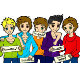 Dibujo Los chicos de One Direction pintado por luciaona