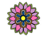 Dibujo Mándala con forma de flor weiss pintado por candi22