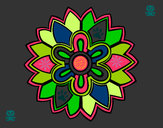Dibujo Mándala con forma de flor weiss pintado por gadiel13