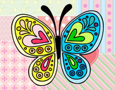 Dibujo Mandala mariposa pintado por Marianaaaa