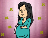 Dibujo Mujer embarazada pintado por DibuDelva