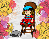 Dibujo Muñeca sentada pintado por LauraMoGa