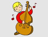 Dibujo Niño con violonchelo pintado por adricasa