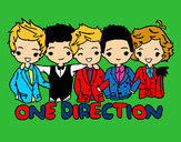 Dibujo One direction pintado por akis