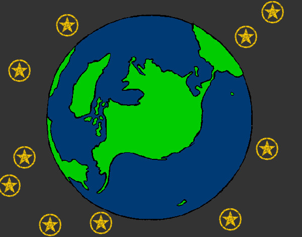 Dibujo Planeta Tierra pintado por emilioecn