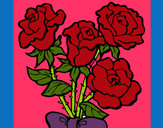 Dibujo Ramo de rosas pintado por marli