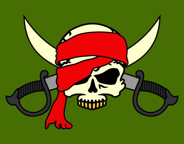 Dibujo Símbolo pirata pintado por adricasa