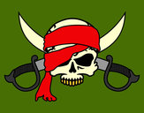 Dibujo Símbolo pirata pintado por adricasa