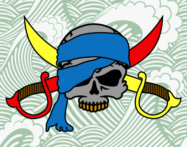 Dibujo Símbolo pirata pintado por Goku720
