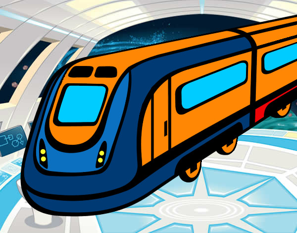Dibujo Tren de alta velocidad pintado por oscarcifue