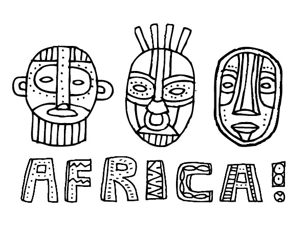 Dibujo Tribus de África pintado por Marianaaaa