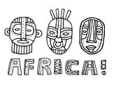 Dibujo Tribus de África pintado por Marianaaaa