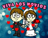 Dibujo Viva los novios pintado por trevor