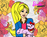 Dibujo Barbie con su linda gatita pintado por DiamondIre