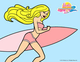 Dibujo Barbie corre al agua pintado por  prinsesas