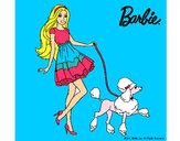 Dibujo Barbie paseando a su mascota pintado por anyio16
