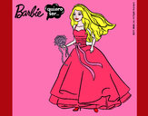 Dibujo Barbie vestida de novia pintado por jhorgelis