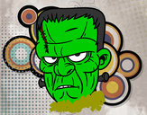 Dibujo Cara de Frankenstein pintado por anyio16