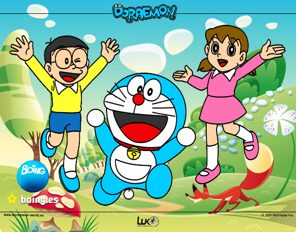 Dibujo Doraemon y amigos pintado por anira vera ripoll