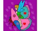 Dibujo Duende y mariposa pintado por olmanp79