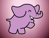 Dibujo Elefante bailarín pintado por anyio16