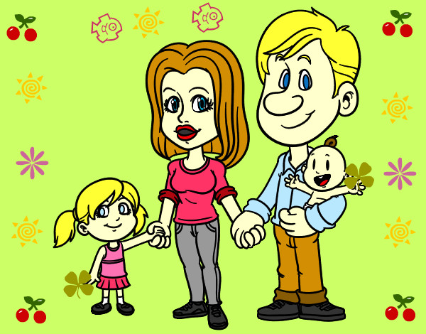 Dibujo Familia feliz pintado por catitaflo