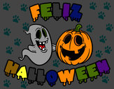 Dibujo Feliz Halloween pintado por CARITOGG10